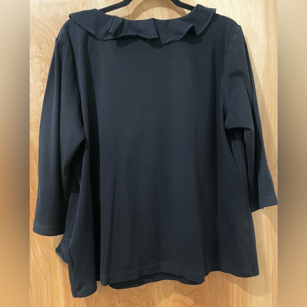 Black Ruffle Blouse - Picture 2 of 3
